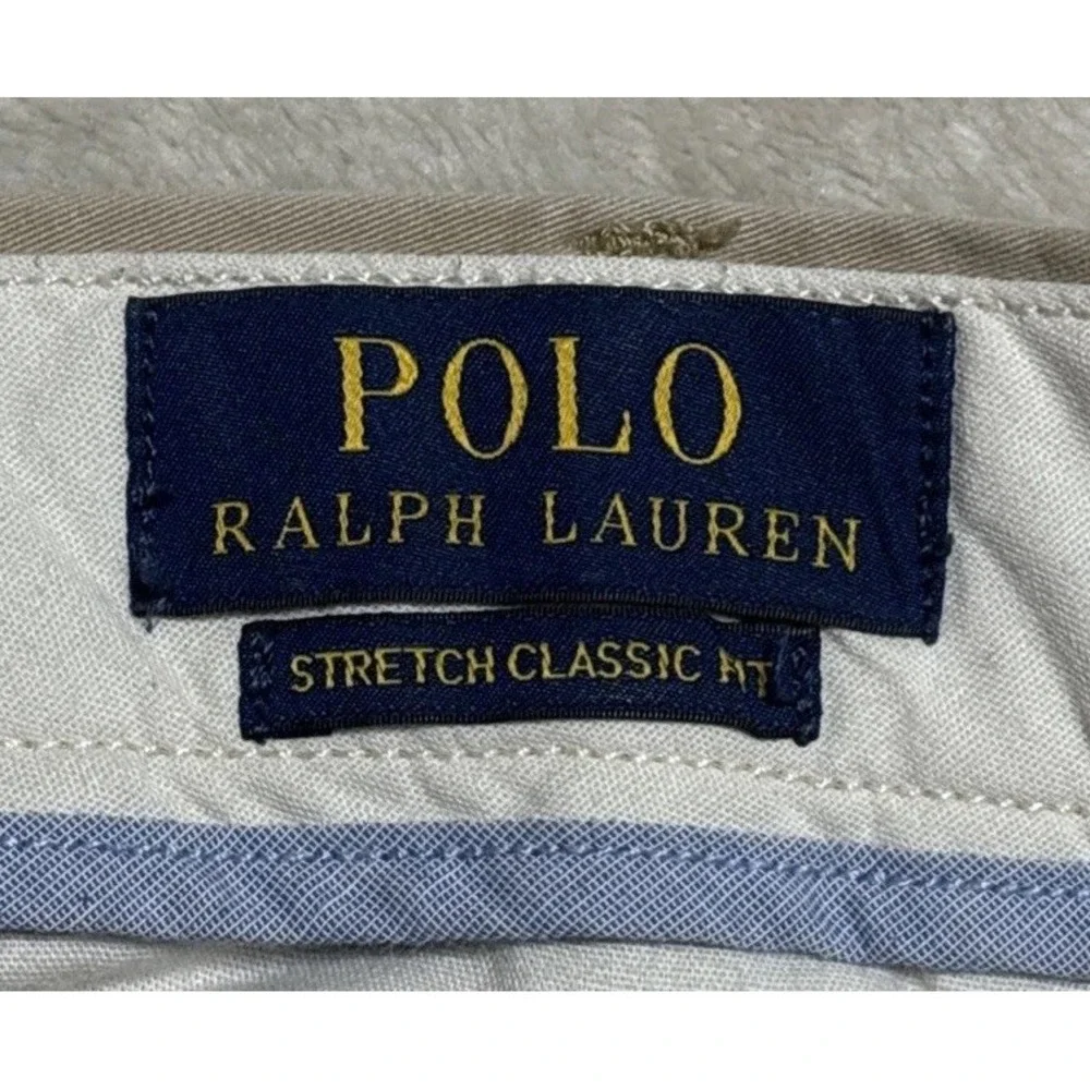 Polo Ralph Lauren Shorts Men's Size 36 Beige Stretch Classic Fit Chino